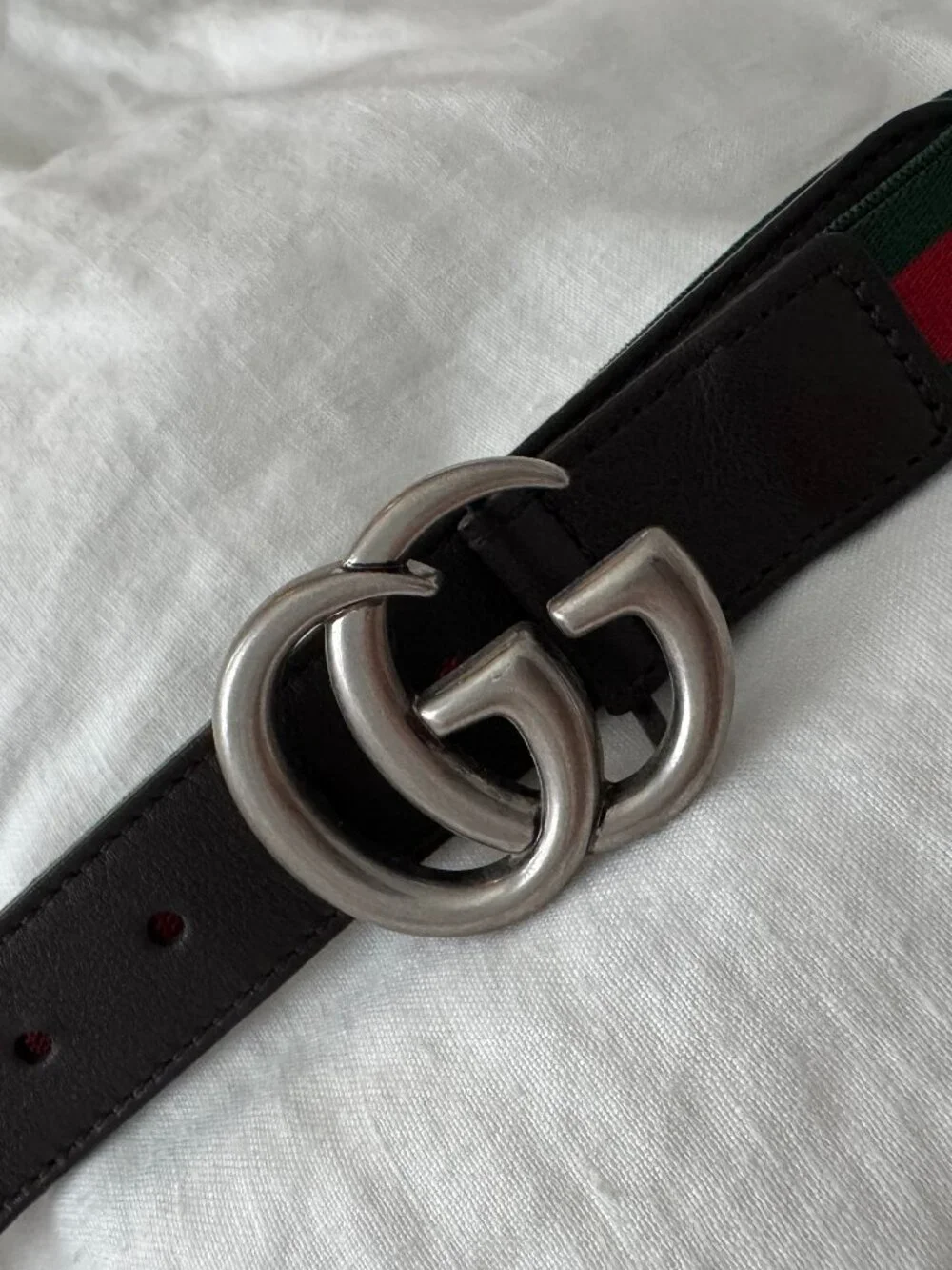 Authentic Gucci Children’s Youth Large L Web Elastic Double G Belt 432707